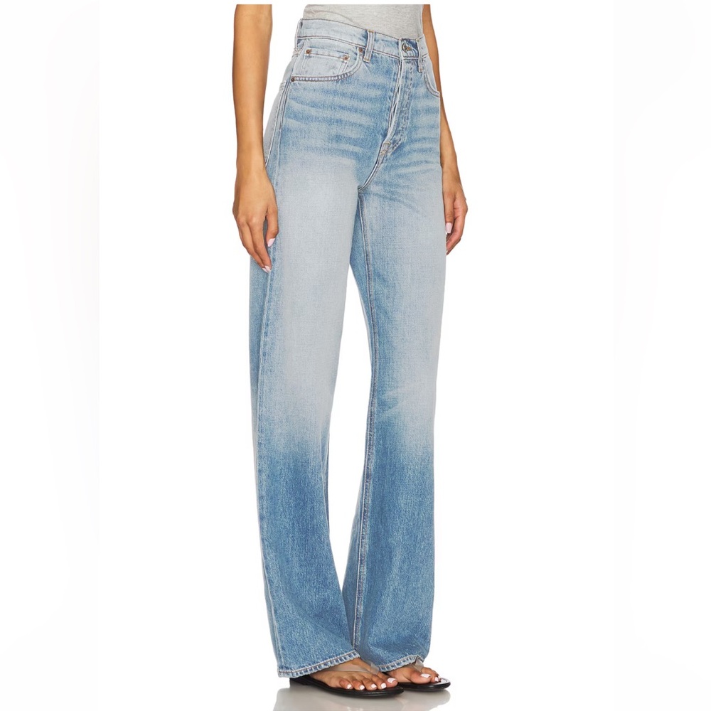 GRLFRND Light Blue Brooklyn High Rise Straight Jeans - Picture 2 of 10